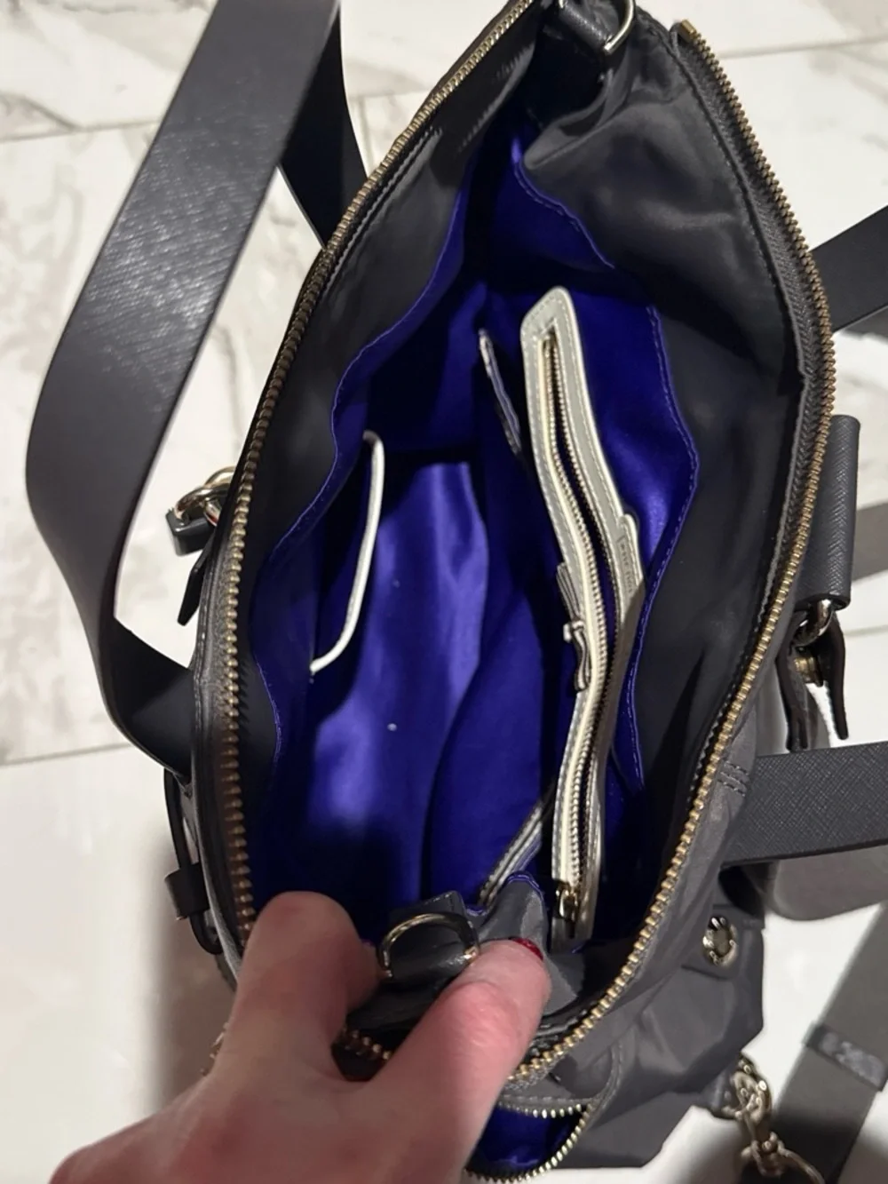 henri bendel women's Convertible Nylon Backpack in Charcoal